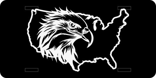USA Outline with an Eagle Head