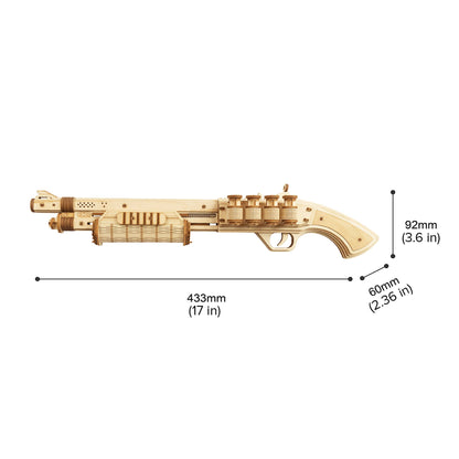 DIY 3D Puzzle Terminator M870 Rubber Band Gun