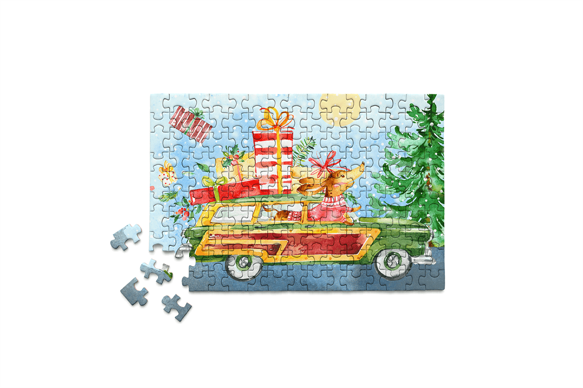 Holidays - Station Waggin Christmas Dog Jigsaw Puzzle Gifts
