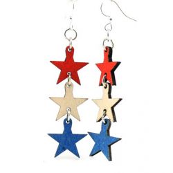 4th of July Star Earrings # 1145