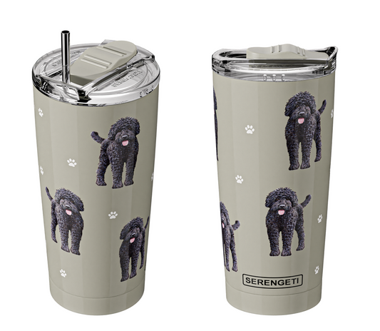 3D Printed - Labradoodle, black Tumbler -  Leak-Proof, Durable