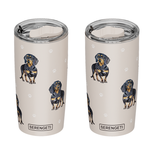 3D Printed - Dachshund, black Tumbler  Leak-Proof, Durable
