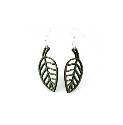 Simple Leaf Earrings - Apple Green