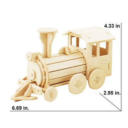 3D Wooden Puzzle: Locomotive