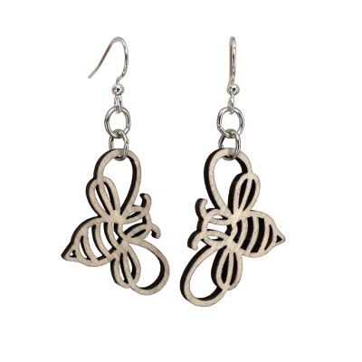 Blossom Bee Earrings - Black Satin