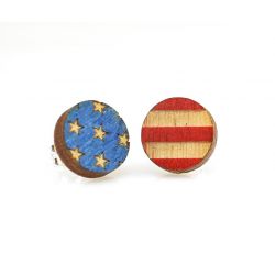 USA Flag Stud Earrings
