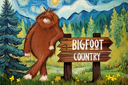 Bigfoot Country - Sasquatch Yeti Camping Wilderness Puzzle