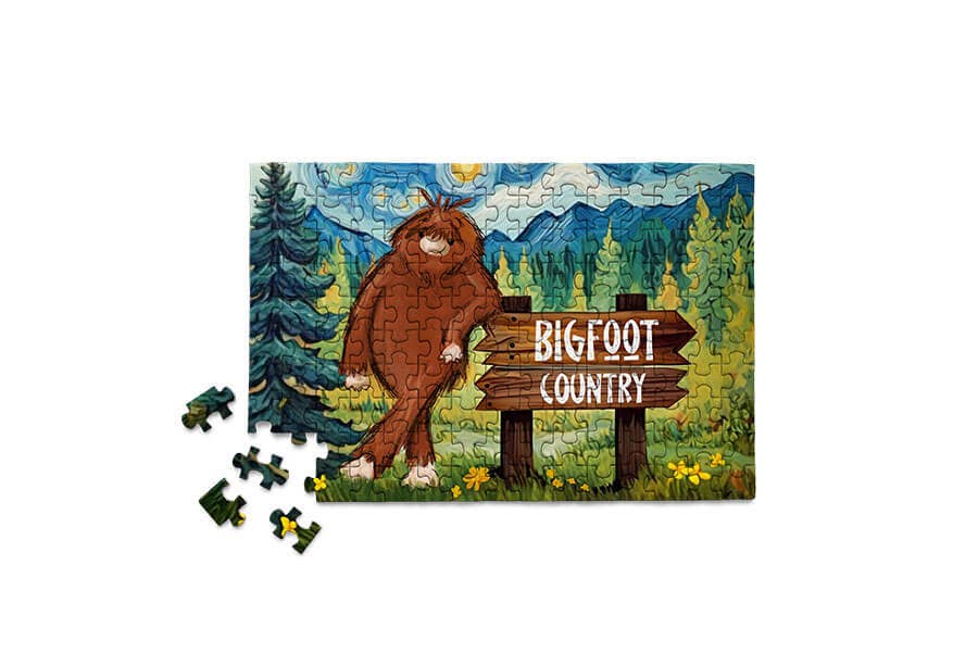 Bigfoot Country - Sasquatch Yeti Camping Wilderness Puzzle