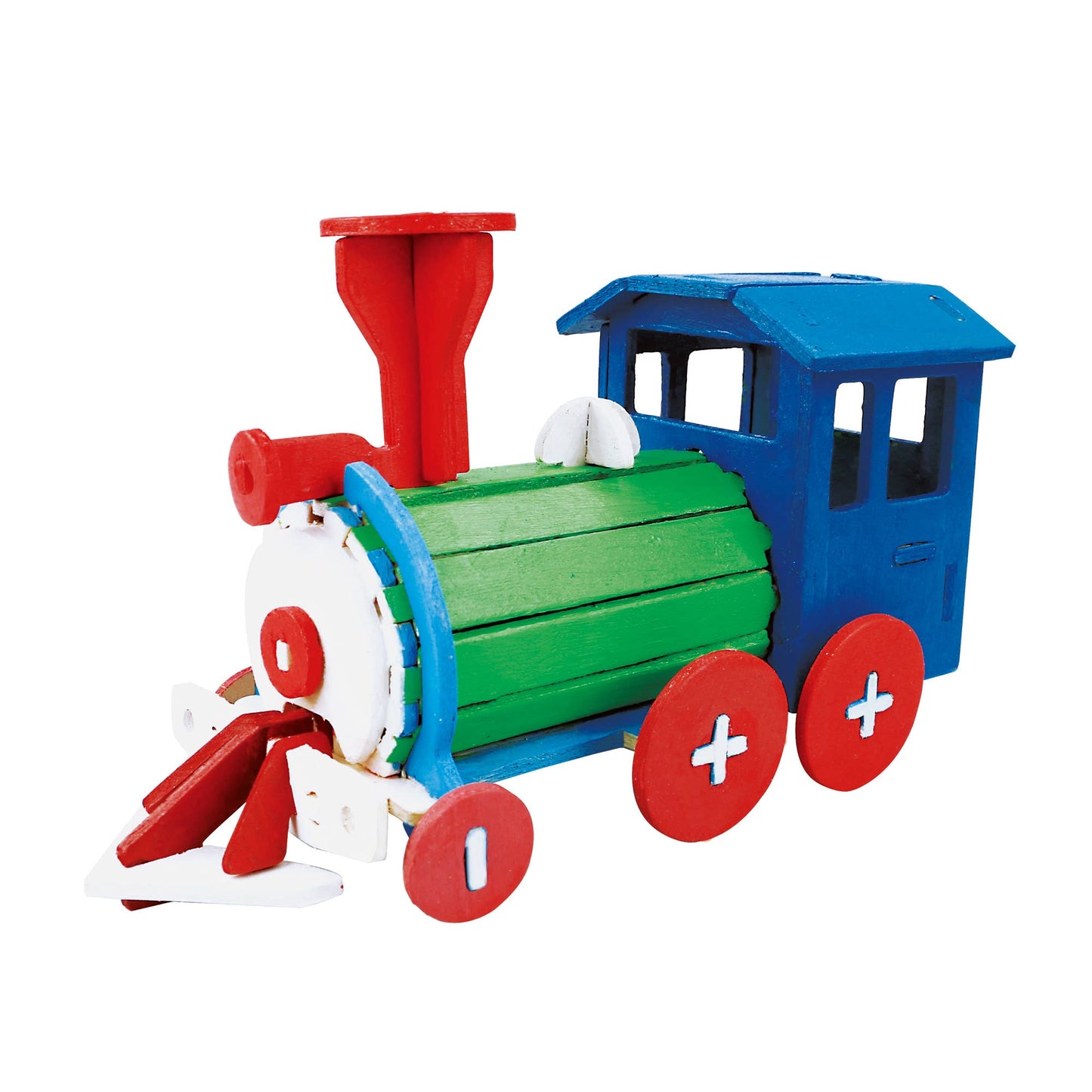 3D Wooden Puzzle with Paint Kit: Locomotive