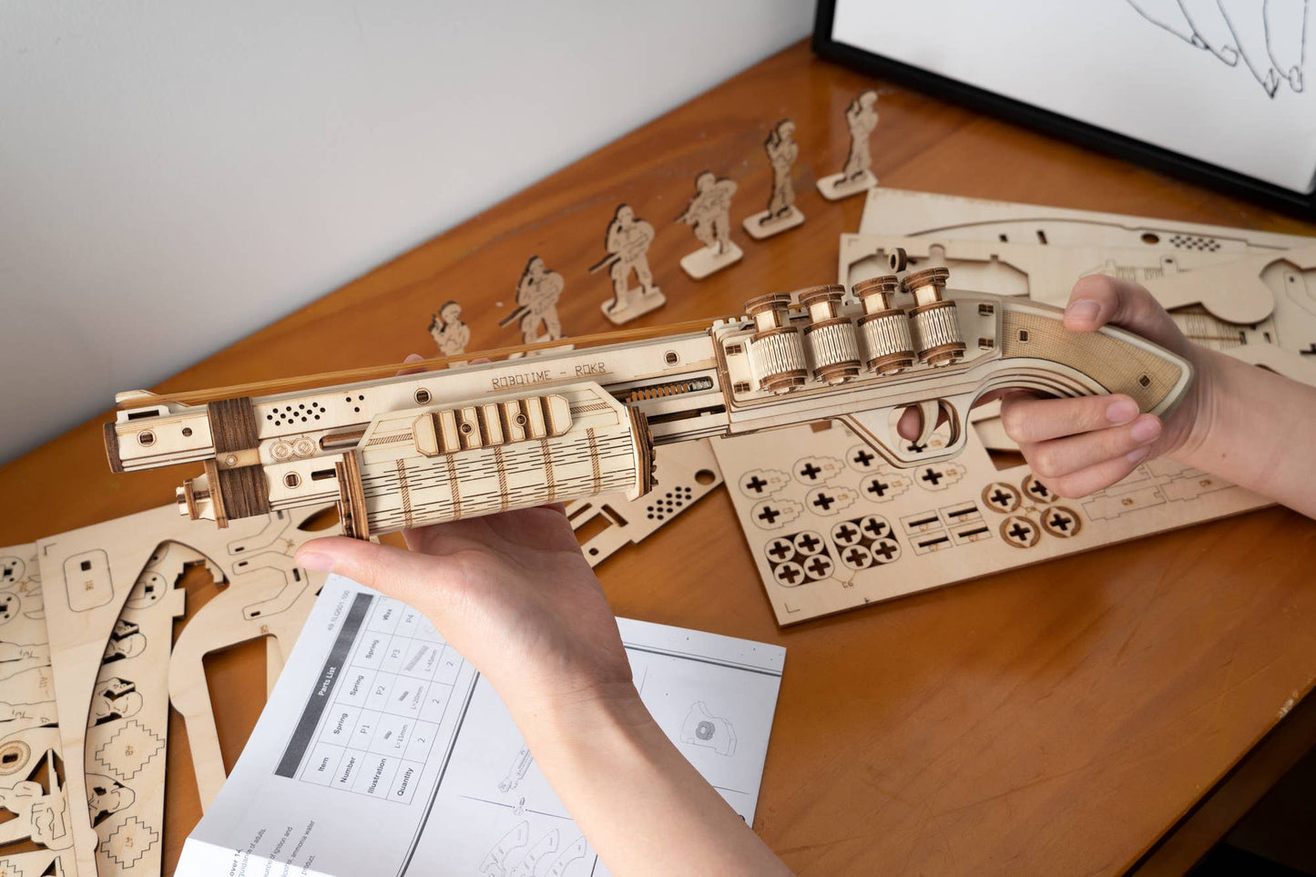 DIY 3D Puzzle Terminator M870 Rubber Band Gun